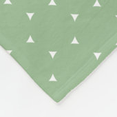 Minimalist Dusty Sage Tiny Triangles  Fleece Deken (Hoek)