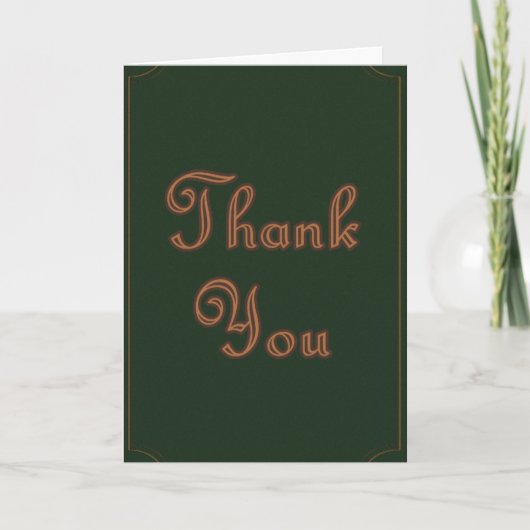 Minimalist Earth Tone Thank You Card Bedankkaart (Voorkant)
