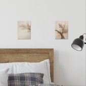 Minimalist Earth Tone Watercolor Tree Muurkunst Sets (Slaapkamer)