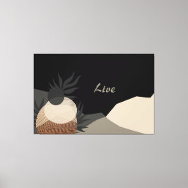 Minimalist Earth Tones Abstract Boho  Canvas Afdruk