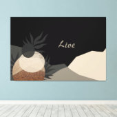 Minimalist Earth Tones Abstract Boho  Canvas Afdruk (Insitu (Houten vloer))