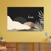 Minimalist Earth Tones Boho Abstract  Canvas Afdruk (Insitu (Woonkamer))