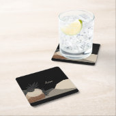 Minimalist Earth Tones Boho "Live"  Kartonnen Onderzetters (Insitu)