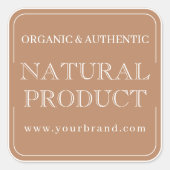 Minimalist Earthy Packing Customer Business Vierkante Sticker (Voorkant)