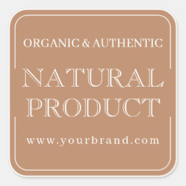 Minimalist Earthy Packing Customer Business Vierkante Sticker