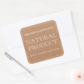Minimalist Earthy Packing Customer Business Vierkante Sticker (Envelop)