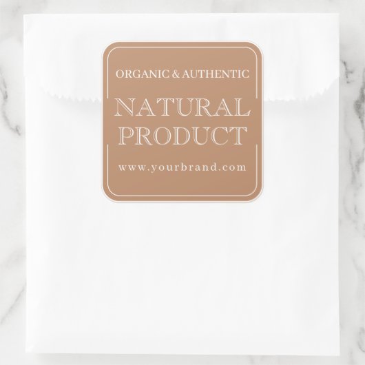 Minimalist Earthy Packing Customer Business Vierkante Sticker (Tas)