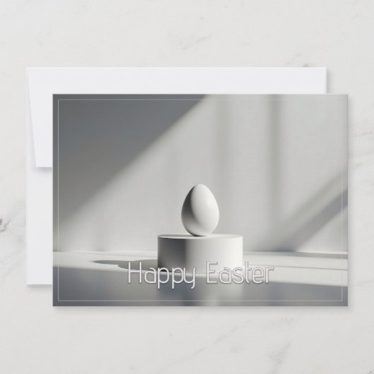 Minimalist Easter Egg on Modern Pedestal (Voorkant)