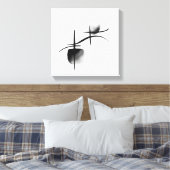 Minimalist Echoes | Premium Canvas op Spieraam Afdruk (Insitu (Slaapkamer))