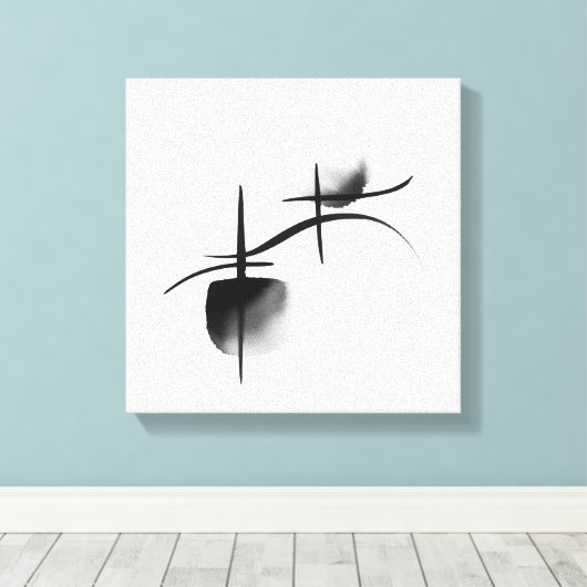Minimalist Echoes | Premium Wrapped Canvas (Insitu (Houten vloer))