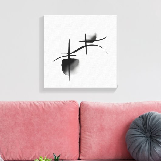 Minimalist Echoes | Premium Wrapped Canvas Afdruk (Insitu (Woonkamer))