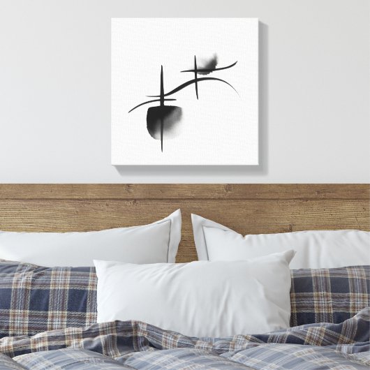 Minimalist Echoes | Premium Wrapped Canvas Afdruk (Insitu (Slaapkamer))