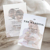 Minimalist Editorial Ivory Photo Wedding Program Programmakaart