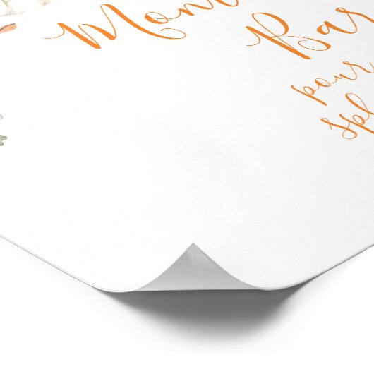 Minimalist Een beetje pompoen moeder Osa Bar Poster (Hoek)