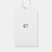 Minimalist Een Lief Dank U Script Heart Cadeaulabel (Achterkant)