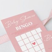 Minimalist Een Lief Meisje Baby shower Bingo Kaart