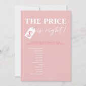 Minimalist Een lief meisje Baby shower prijs is go Kaart (Voorkant)