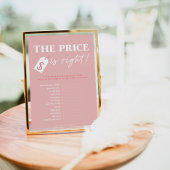 Minimalist Een lief meisje Baby shower prijs is go Kaart