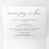 Minimalist eindelijk getrouwd drieluik uitnodiging (Binnenzijde eerst)