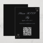 Minimalist Elegance Wedding RSVP Kaartje (Voorkant / Achterkant)