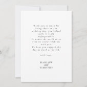 Minimalist Elegant 4 foto bruiloft bedankkaart (Achterkant)