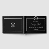 Minimalist Elegant Black & White Wedding Gastenboek (Volledig)