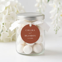 Minimalist Elegant Boho Burnt Orange Wedding