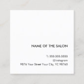 Minimalist Elegant Bold Black White  Afsprakenkaartje (Achterkant)