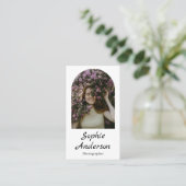 Minimalist Elegant Calligraphy Script Photography  Visitekaartje (Staand voorkant)