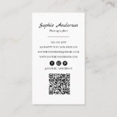 Minimalist Elegant Calligraphy Script Photography  Visitekaartje (Achterkant)