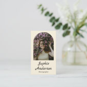 Minimalist Elegant Calligraphy Script Photography  Visitekaartje (Staand voorkant)