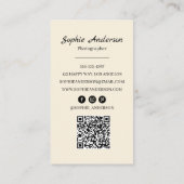 Minimalist Elegant Calligraphy Script Photography  Visitekaartje (Achterkant)