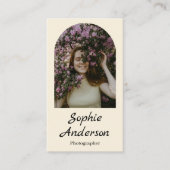 Minimalist Elegant Calligraphy Script Photography  Visitekaartje (Voorkant)