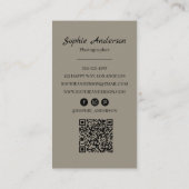 Minimalist Elegant Calligraphy Script Photography  Visitekaartje (Achterkant)