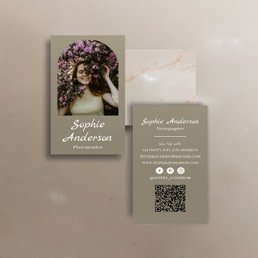 Minimalist Elegant Calligraphy Script Photography  Visitekaartje