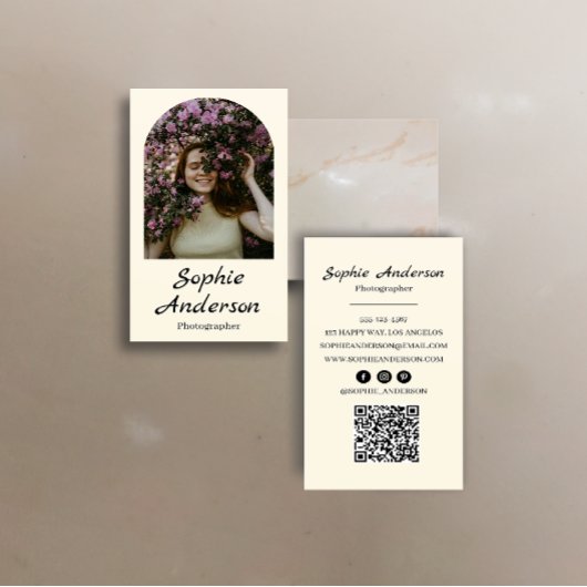 Minimalist Elegant Calligraphy Script Photography  Visitekaartje