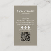 Minimalist Elegant Calligraphy Script Photography  Visitekaartje (Achterkant)