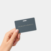 Minimalist Elegant Classical Professional Charcoal Badge (Handheld)