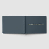 Minimalist Elegant Classical Professional Charcoal Gastenboek (Volledig)