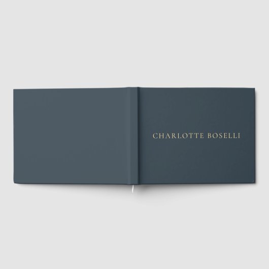 Minimalist Elegant Classical Professional Charcoal Gastenboek (Volledig)