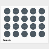 Minimalist Elegant Classical Professional Charcoal Ronde Sticker (Vel)
