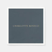 Minimalist Elegant Classical Professional Charcoal Servet (Voorkant)