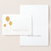 Minimalist Elegant Echt Goud folie Happy Birthday Kaarten (Display)