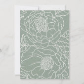 Minimalist Elegant Floral Wedding Invitation Save The Date (Achterkant)