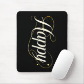 Minimalist Elegant Gold Happy Typography - Classy  Muismat (Met muis)