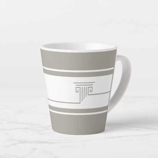 Minimalist Elegant Latte Mok (Rechterhoek)