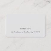 Minimalist Elegant Licht Grijs Attorney bij de wet Visitekaartje (Achterkant)