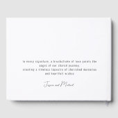 💍 Minimalist Elegant met foto en bericht Gastenboek (Achterkant)