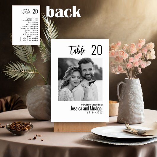 💍 Minimalist Elegant met gastenlijst Kaart