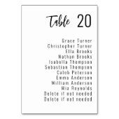 💍 Minimalist Elegant met gastenlijst Kaart (Achterkant)